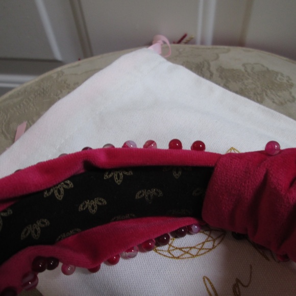 new La Belle fuchsia beaded headband main image 5